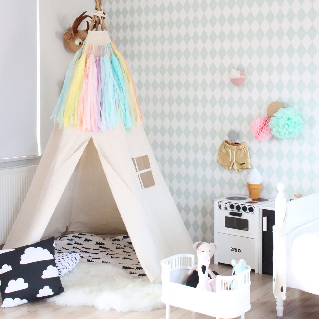 kids playroom teepee via Moozle Home