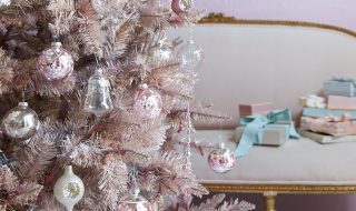 Shabby chic pink Christmas Tree