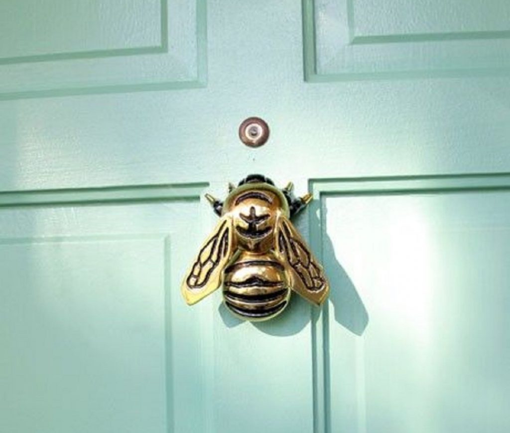 5 Great Ways To Modernise Your Front Door - Bumble Bee Door Knocker from Home Depot