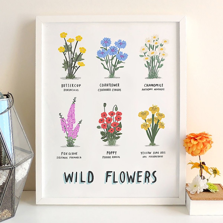 wildflower art print