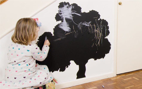 5 Quick Ways To Update Children’s Rooms This Weekend - Self Adhesive Blackboard From http://inkmillvinyl.co.uk/