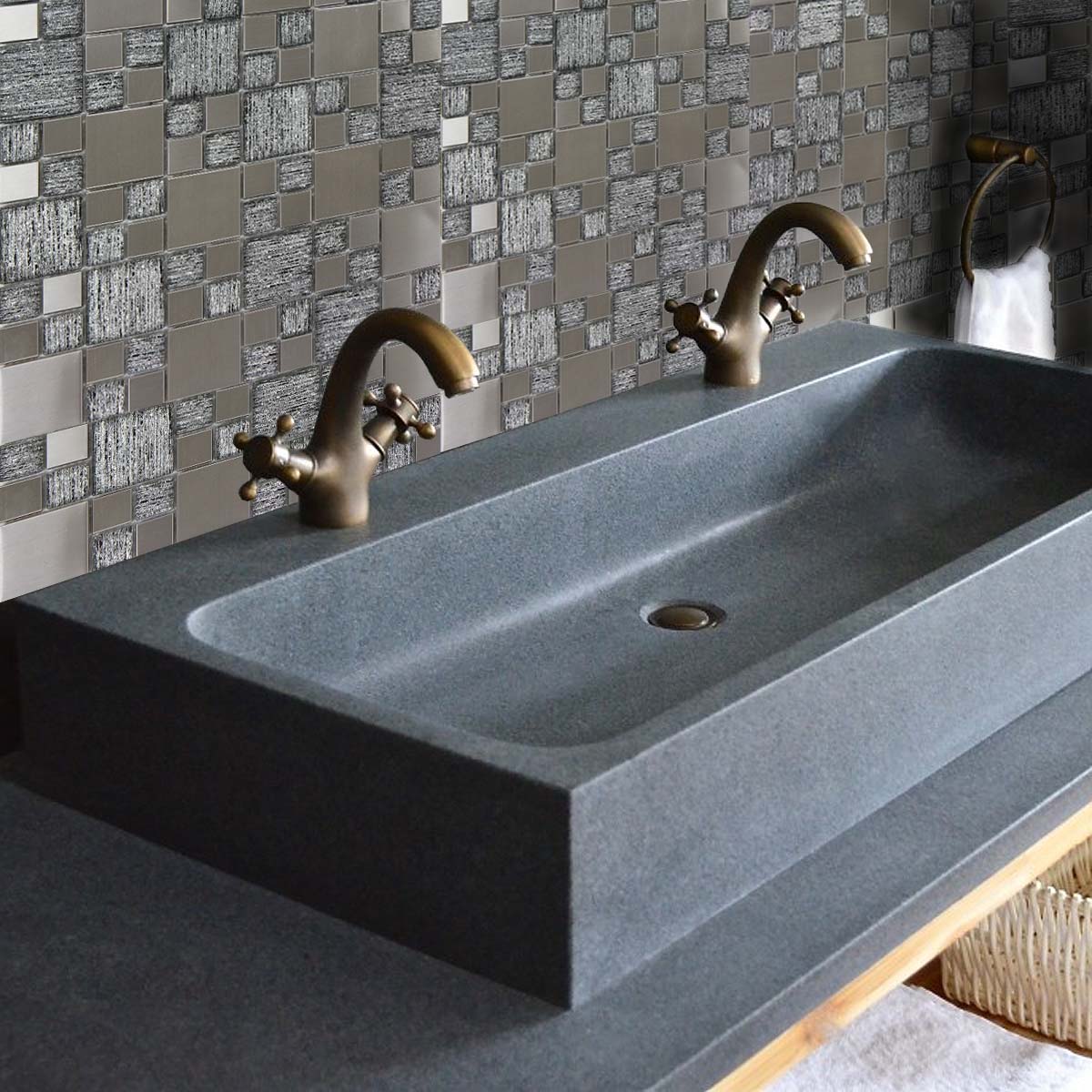 How To Use Bathroom Wall Tile Ideas To Create Your Own Luxury Spa Retreat - Mosaic Tiles - Image Via CrownTiles.co.uk