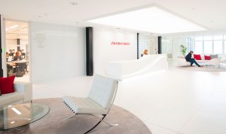 What Your Office Design Says About You To Visitors And Interviewees  - Image Of Shiseido Office Reception - Image Via maris-interiors.co.uk