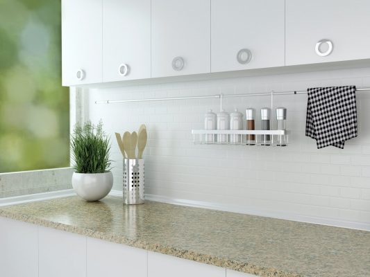 White kitchen design.