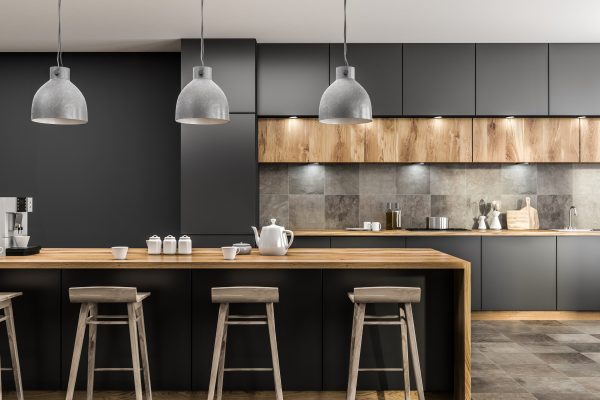 Modern Grey Kitchen.