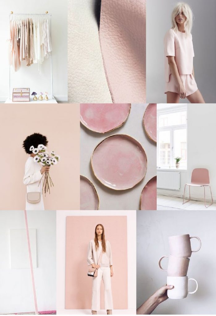 pink mood board