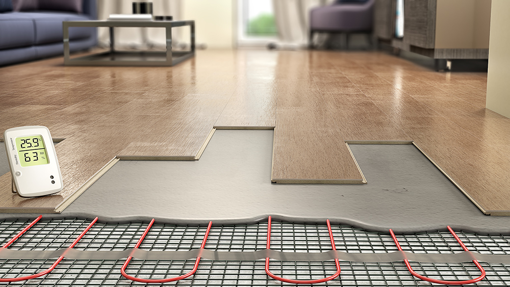 3D underfloor heating. Under laminate flooring